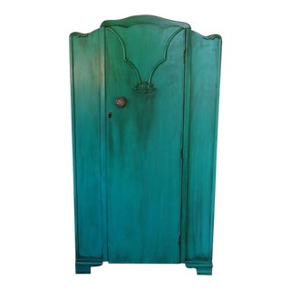 Armoire, Wardrobe, Closet, Bedroom Furniture, Painted Furniture, Vintage Furniture, Teal, Dresser, Nursery Furniture, Boho For Sale