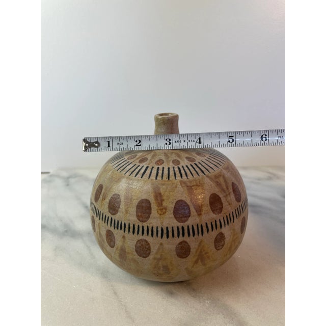 Mid 20th Century Mid 20th Century Ceramic Weedpot With Archaizing Decoration For Sale - Image 5 of 6