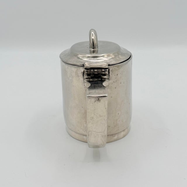 Vintage Art Deco Teapot in the Gio Ponti for Berndorf Design, Silver-Tone Metal For Sale In Richmond - Image 6 of 8