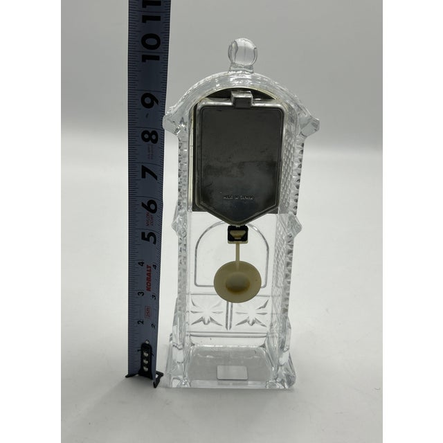 Vintage Crystal Clock by Godinger For Sale - Image 9 of 9
