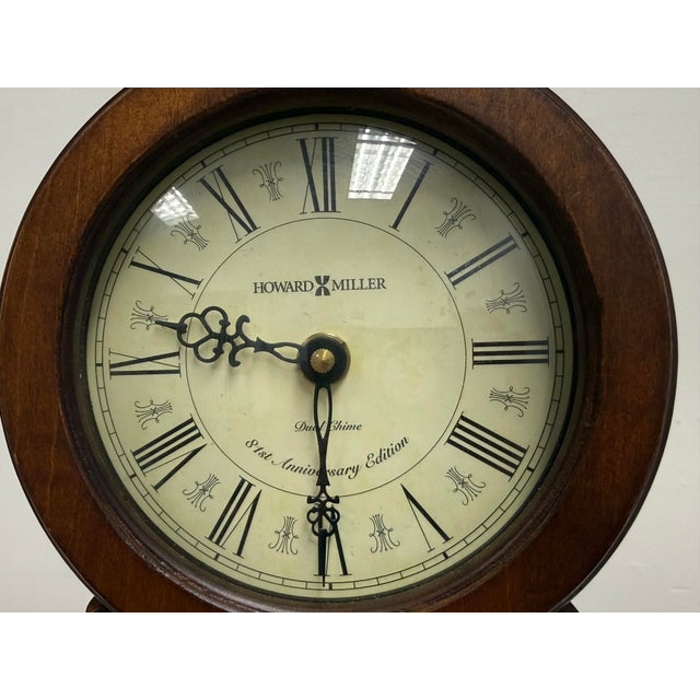 Wood Howard Miller Arendal 80th Anniversary Edition Mantel Clock, Model 635-146 For Sale - Image 7 of 12