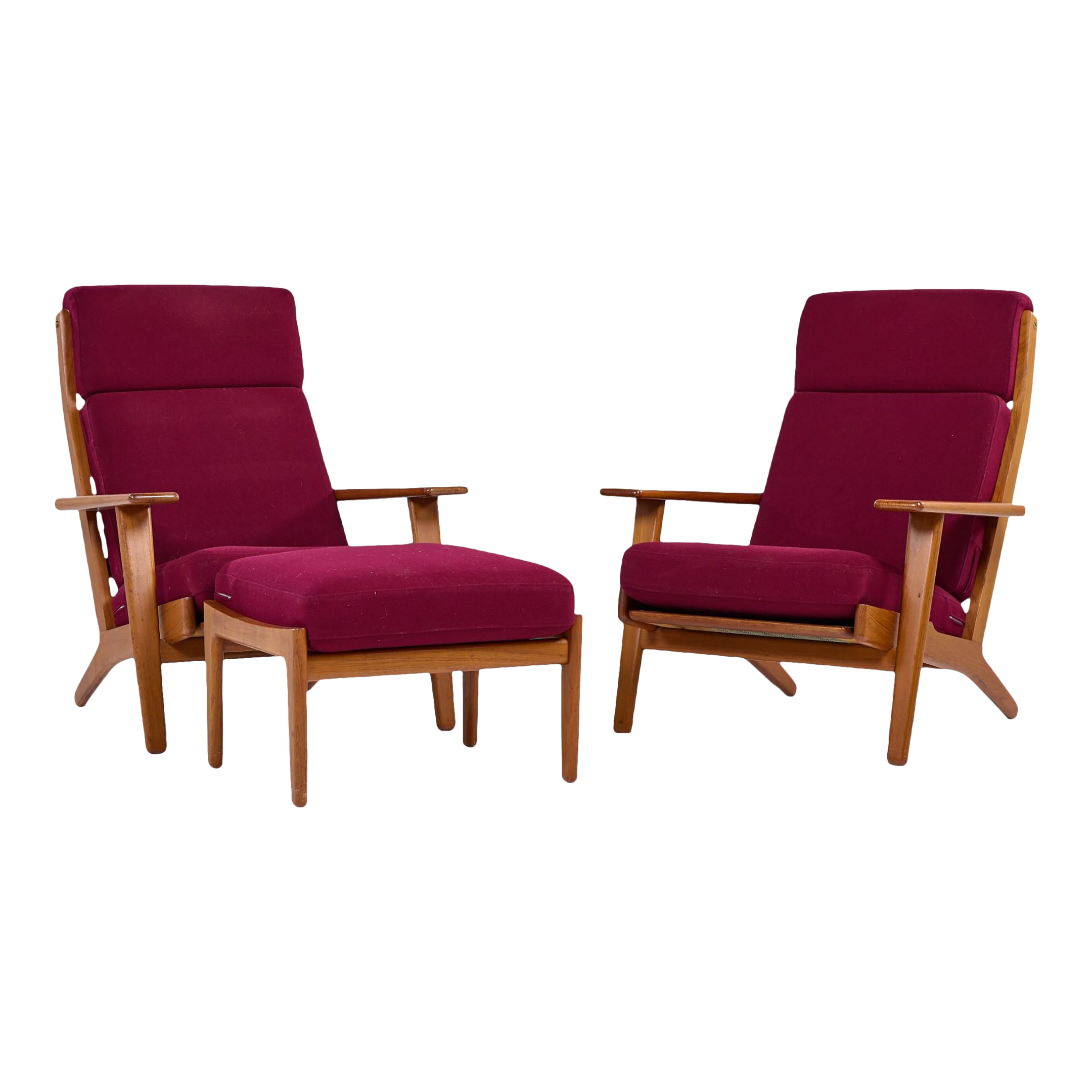 Hans Wegner for Getama Ge-290 Mid Century Danish Teak High Back