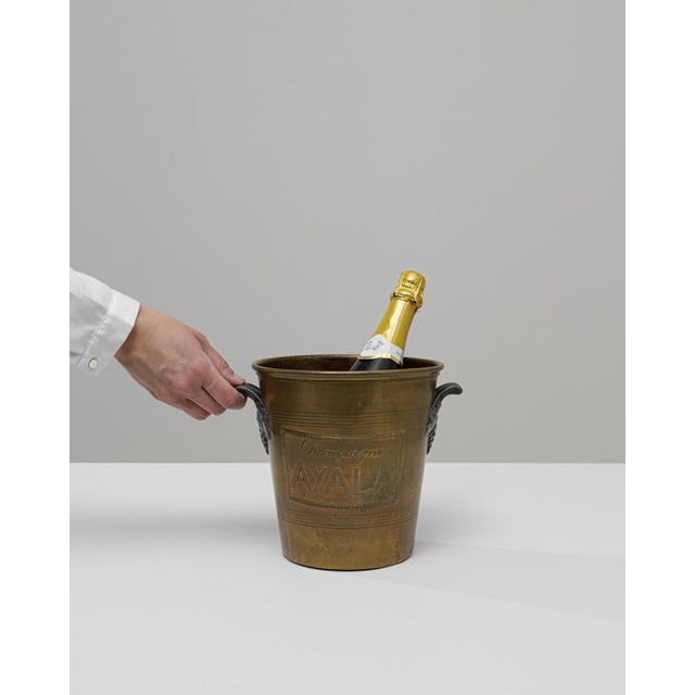Metal 20th Century French Brass Champagne Bucket For Sale - Image 7 of 18