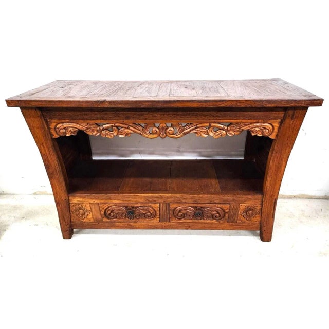 Vintage Sideboard Buffet Tv Console Sofa Table For Sale - Image 12 of 12