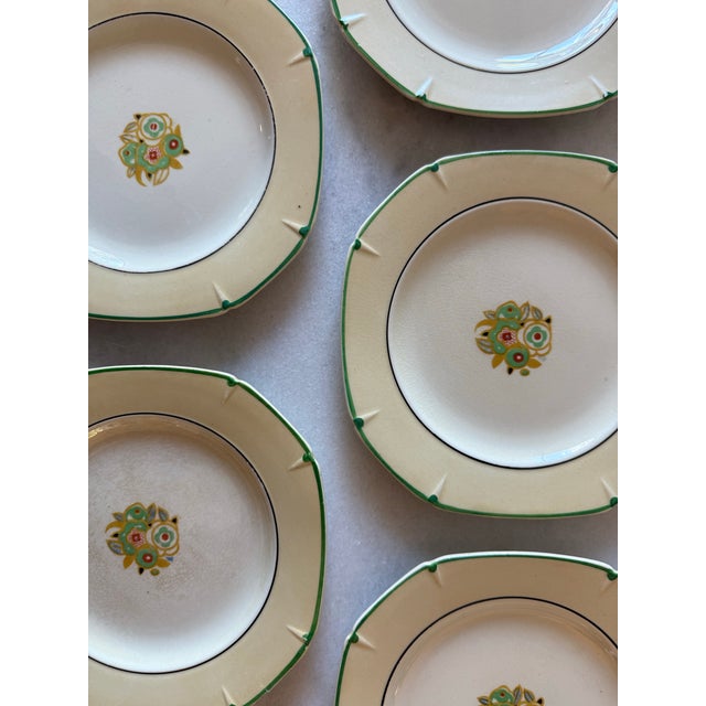 Art Deco Vintage Art Moderne Small Plates by Baker & Co - Set of 5 For Sale - Image 3 of 9