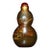 Mid 20th Century Hand-Painted Interior Glass Snuff Bottle, Gourd Shape, Qingming Riverside Scene, Asian Decor Accent For Sale