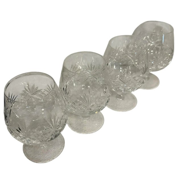 Transparent Vintage Tiffany & Co. Newport Crystal Brandy Snifters - A Set of 4 For Sale - Image 8 of 10