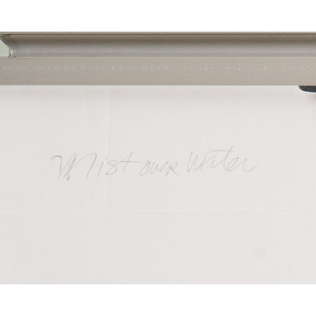 White 1999 "Mist Over Water" Abstract Collage by Nancy Hathaway For Sale - Image 8 of 8
