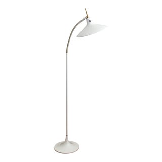 Laurel White Gooseneck Floor Lamp For Sale