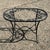 Vintage Salterini Style Leaf & Vine Scrolling Wrought Iron Small Oval Garden Patio Coffee Table (no glass). Circa Mid 20th...