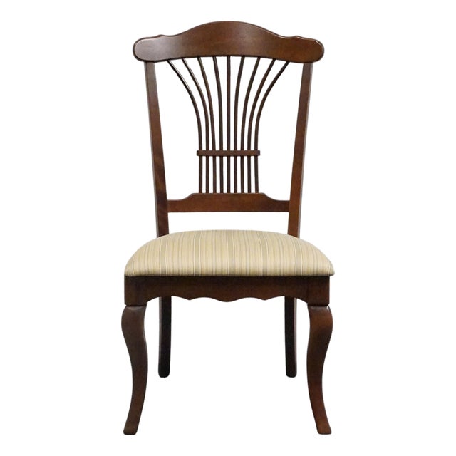 Nichols & Stone Solid Cherry Country French Style Sheaf Back Dining Side Chair For Sale
