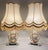 A couple of table lamps *made of porcelain *by rudolf kämmer keramic manufaktur in volkstedt in germany *painted in color...