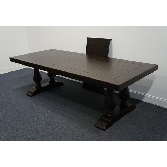 Brown Pottery Barn Lorraine Collection Poplar & Rubberwood Rustic Farmhouse 120" Dining Table For Sale - Image 8 of 12