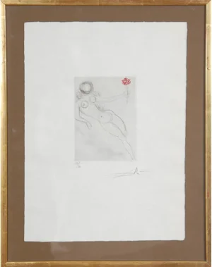 Salvador Dali, Petit nüs Ronsard, 20th Century, Etching