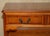 Vintage Burr Yew Wood Dwarf Open Library Bookcase with Twin Drawers For Sale - Image 4 of 15