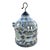 Large Blue & White Chinoiserie Ceramic Birdcage Sculpture With Perched Birds For Sale - Image 4 of 10