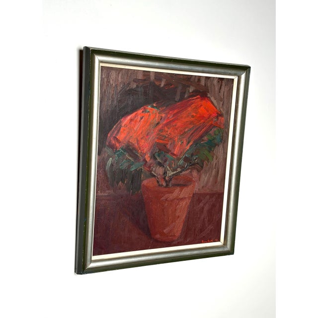 Rune Bohl, Flower Still Life, 1948, Oil on Panel, Framed For Sale - Image 7 of 18