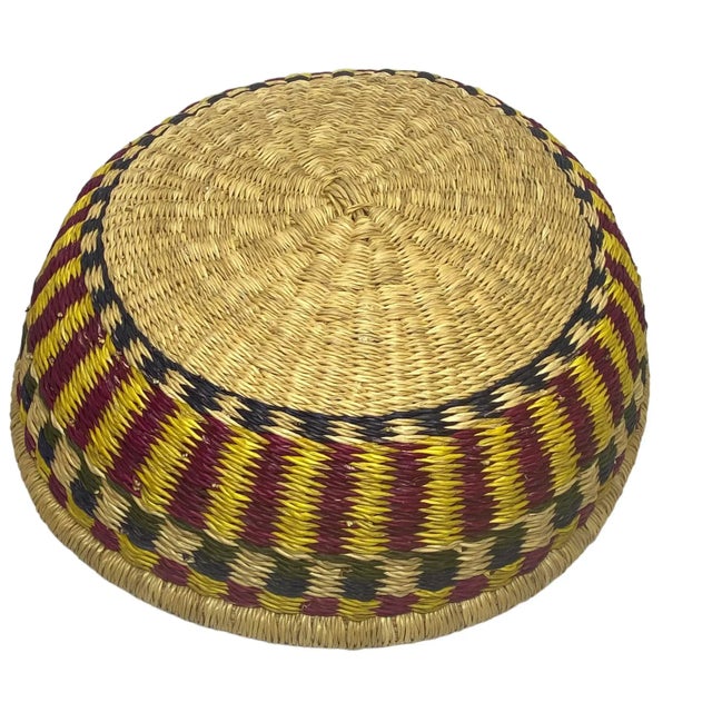 Mid 20th Century Vintage Bohemian Hand Woven Basket For Sale In Washington DC - Image 6 of 12