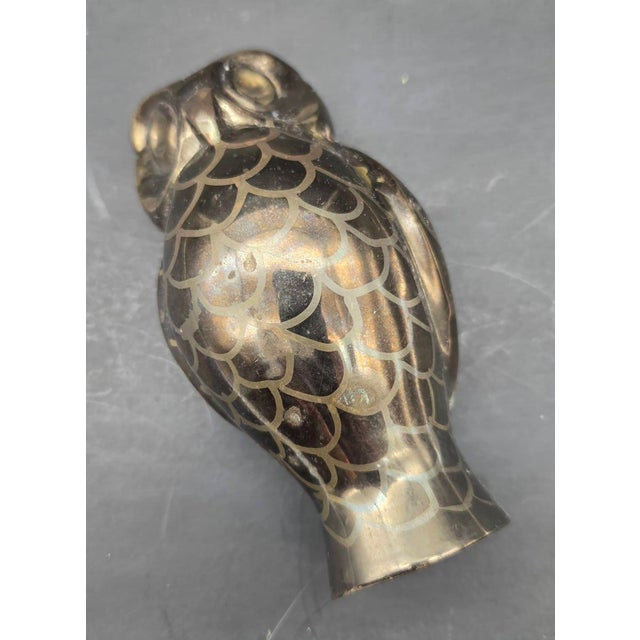 Mid 20th Century Brass Owl Paper Weight For Sale In Miami - Image 6 of 8