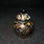 Hand Painted Liuli Glass Lidded General Jar, Black Ground Multi-Colored Floral Pattern, Chinoiserie Ginger Jar For Sale In Los Angeles - Image 6 of 9