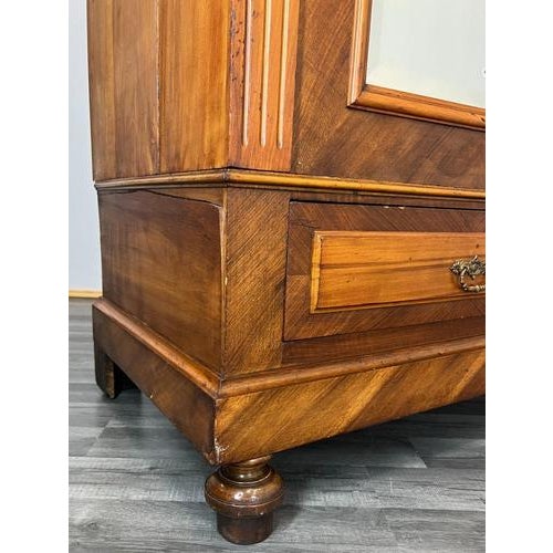 French Carved Mirrored Wardrobe For Sale - Image 10 of 18