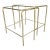 Vintage Mid Century Modern Faux Bamboo Brass Glass Nesting Tables Set 1970s Hollywood Regency For Sale
