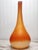 Mid-Century Modern Large Mid-Century Modern Hand-Blown Art Glass Vase Amber, Cream & Aubergine Rim 16” For Sale - Image 3 of 12