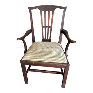 18th Century British Mahogany Armchair For Sale