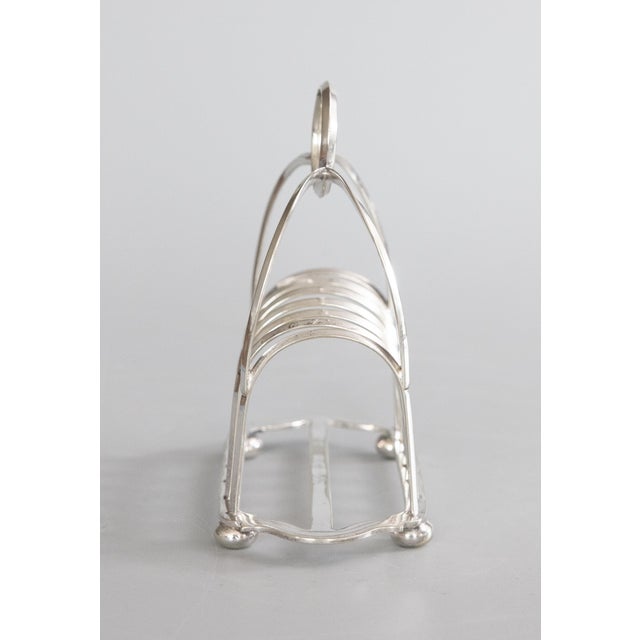 Art Deco Art Deco English Silver Plate Toast Rack For Sale - Image 3 of 10