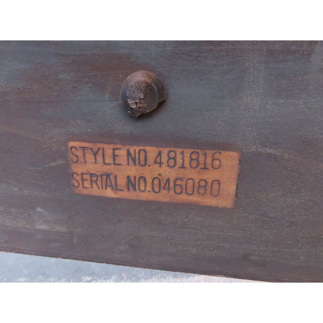 Mid 20th Century Lane Art Deco Waterfall Inlay Cedar Chest Blanket Trunk 6627 For Sale - Image 5 of 18