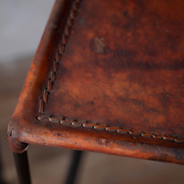 Spanish Hacienda Wrought Iron & Leather Counter Stools, 1960s For Sale - Image 17 of 18