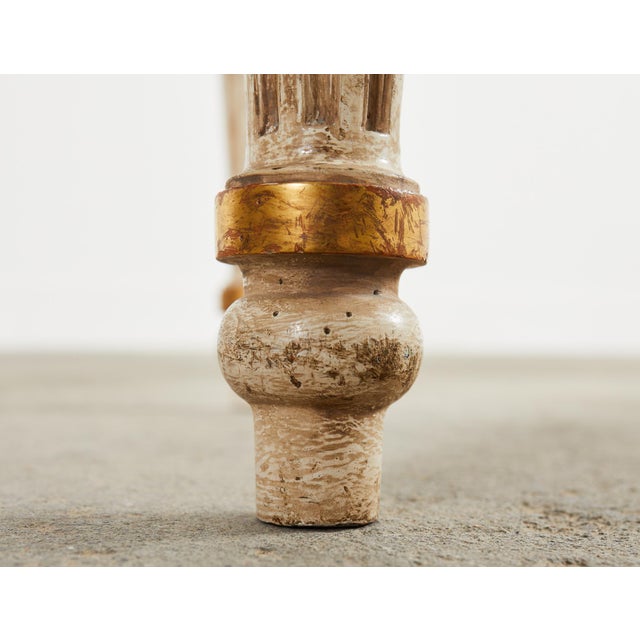 Pair of Italian Neoclassical Style Backless Hall Chairs For Sale - Image 9 of 12