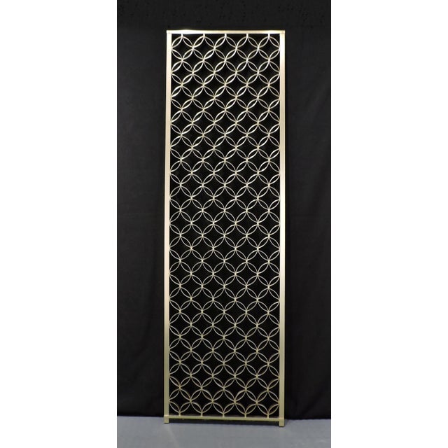 Mid Century Modern Geometric Metal Single Panel Screen or Room Divider For Sale - Image 11 of 11