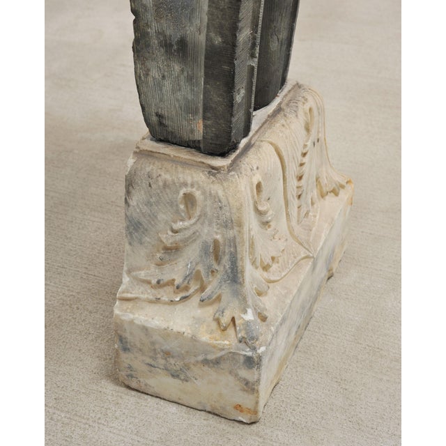 Hellenistic Greco-Roman Hermes Stone Marble Sculpture 5 Ft For Sale - Image 15 of 18