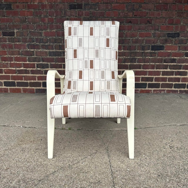 Mid-Century Modern Thonet Tall Back Bentwood Arm Chair For Sale - Image 3 of 12