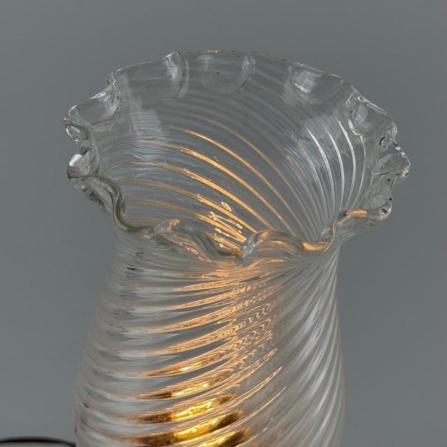 1940s Art Deco Murano Gold Glass Table Lamp by Archimede Seguso, 1940s For Sale - Image 5 of 10