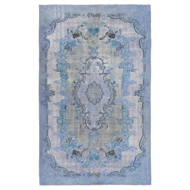 Textile Turkish Hand Carved Rug For Sale - Image 7 of 7