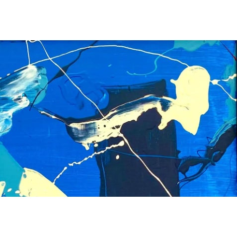 Contemporary Abstract Original Oil Painting Signed D. Batt For Sale - Image 10 of 12