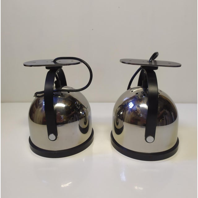 Black Wall Lights by Gae Aulenti for Stilnovo, 1970, Set of 4 For Sale - Image 8 of 9