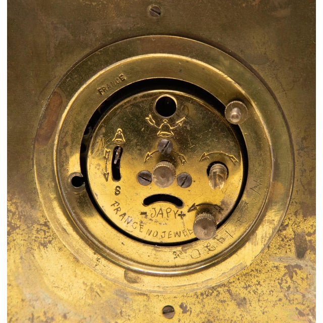 Vintage Japy Onyx and Cloisonné Alarm Clock For Sale In Nashville - Image 6 of 10