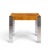 Milo Baughman Style Mid Century Chrome and Burlwood Dining Table This dining table measures: 35 wide x 35 deep x 29.25...
