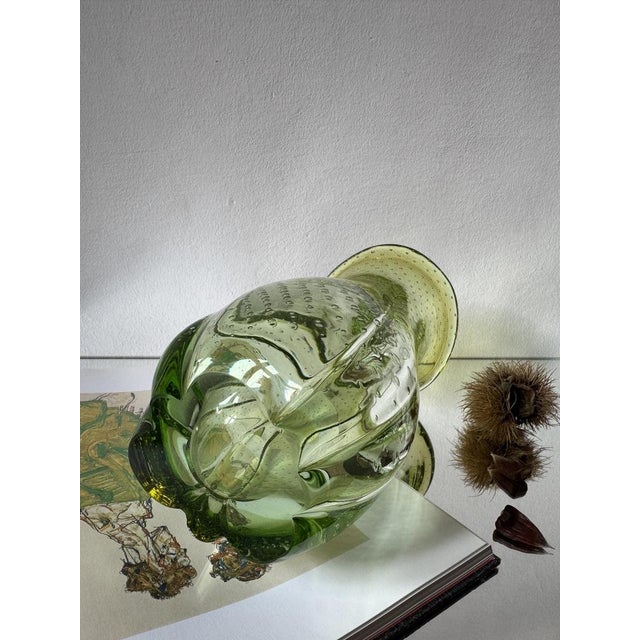 Czech Pizzicato Art Glass Vase by Hana Machovská for Mstišov Glassworks, 1950s For Sale - Image 11 of 13