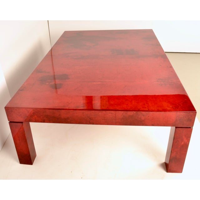 1970s Lacquered Goatskin Cocktail Table in the Style of Aldo Tura, Italy, 1970s For Sale - Image 5 of 13