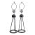Mid-Century Modern Nessen Tripod Polished Nickel Chrome Table Lamps a Pair For Sale