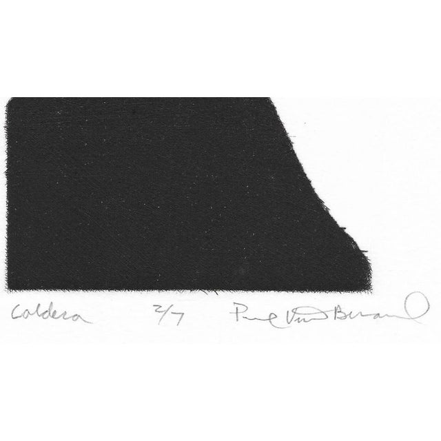 Utah artist Paul Vincent Bernard "Caldera" drypoint etching on paper, pencil signed, titled and numbered 2 of 7.