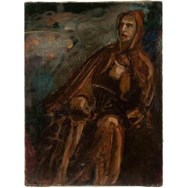 Antonio Feltrinelli, The Monk, 1930s, Oil on Canvas For Sale - Image 4 of 4