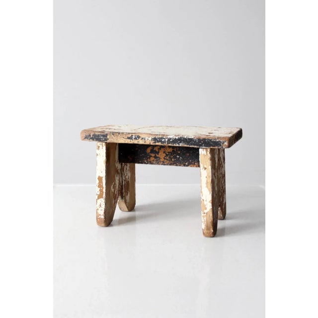 Antique Wooden Milk Stool For Sale - Image 4 of 7