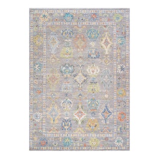 Pasargad Home Oushak Grey Wool Area Rug- 9'11" X 14' 1" For Sale