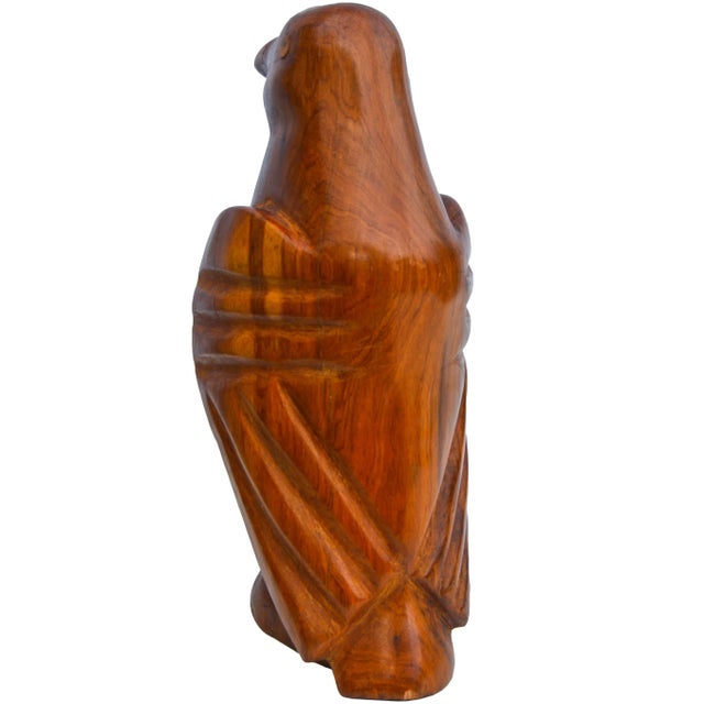 Art Deco Handcrafted Cedar Wood Bird For Sale - Image 3 of 6