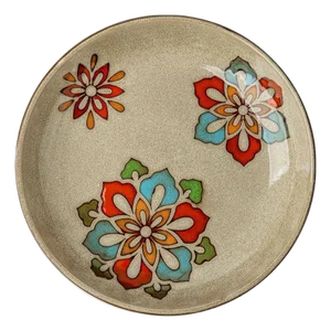 Bohemian Style Retro Floral Ceramic Plate